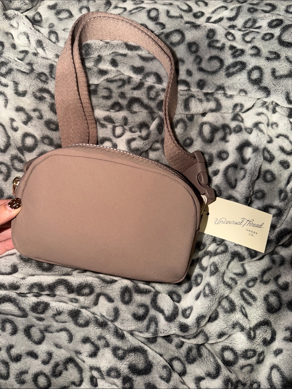 Universal Thread Dusty Mauve Crossbody Bag with Wide Strap